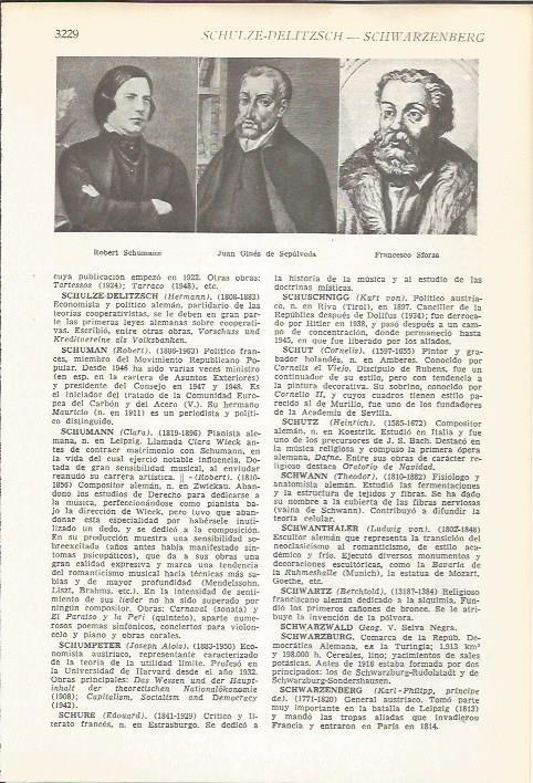 LAMINA 51568: R. Schumann, Juan Gines de Sepulveda y F. Sforza