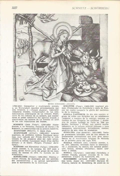 LAMINA 51567: Adoracion, por M. Schongauer
