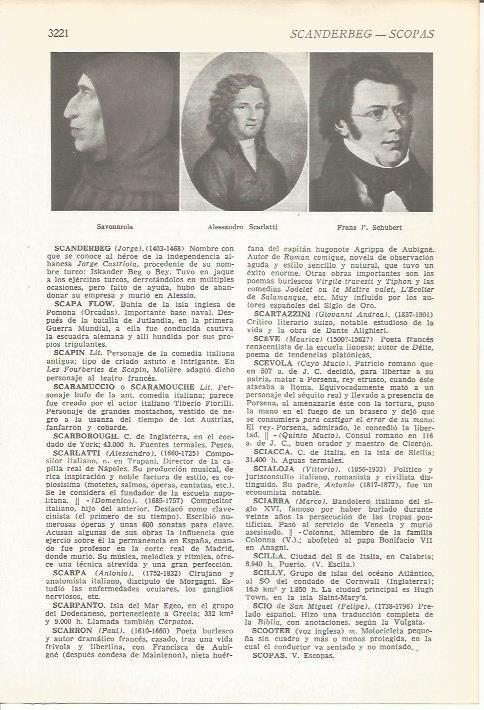 LAMINA 51564: Savonarola, Scarlatti y Schubert