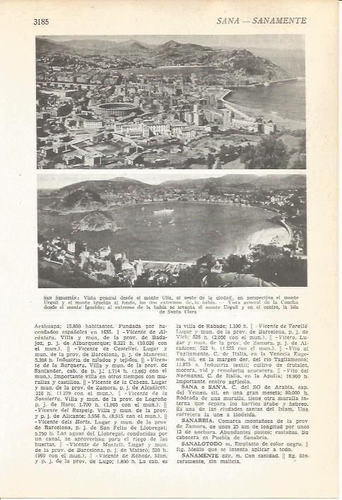 LAMINA 51553: Vistas de San Sebastian