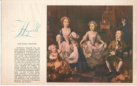LAMINA 51644: Los niños Graham, por Hogarth
