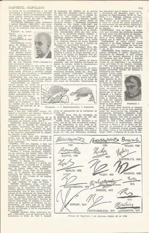 LAMINA 51707: Firmas de Napoleon Bonaparte