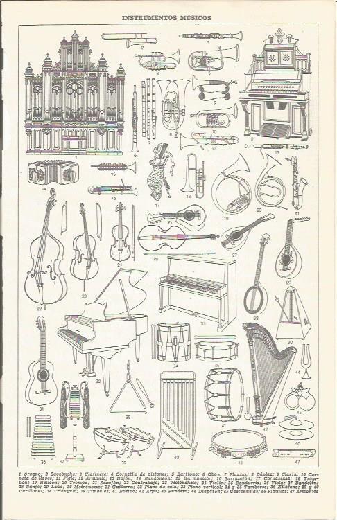LAMINA 51706: Instrumentos musicales