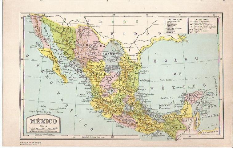LAMINA 51697: Mapa de Mexico