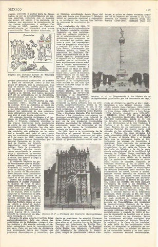 LAMINA 51695: Monumento a los heroes y Sagrario Metropolitano en Mexico DF