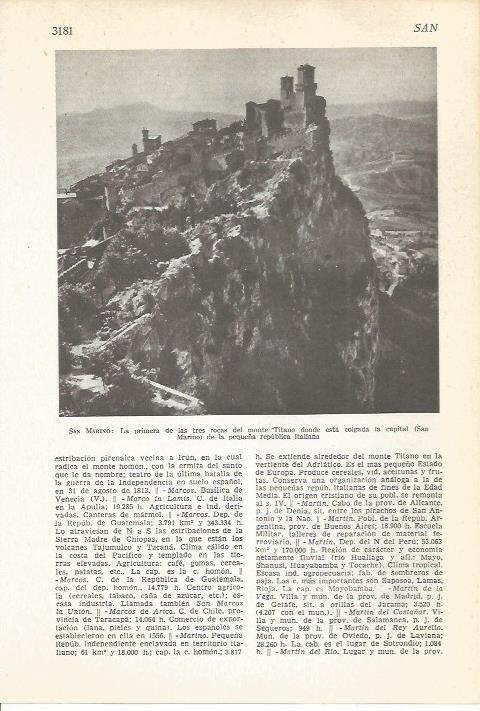LAMINA 51549: Monte Titano en San Marino