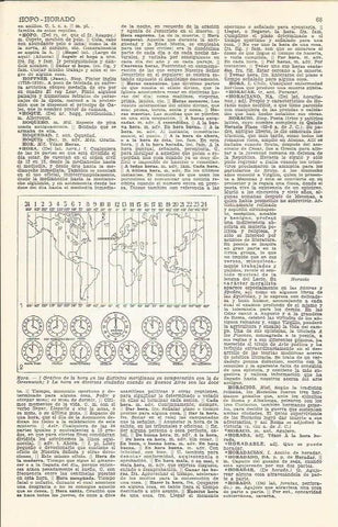 LAMINA 51651: Grafico del horario por los meridianos