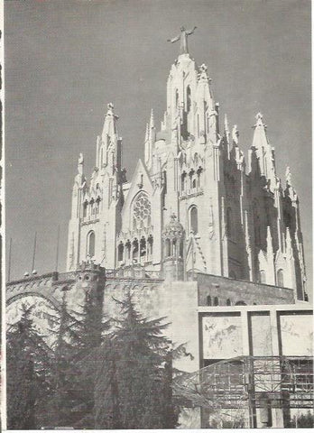 LAMINA 51424: Iglesia del Tibidabo en Barcelona