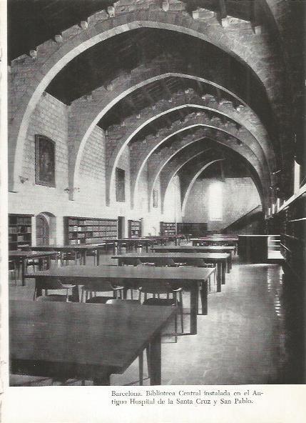 LAMINA 51423: Interior de la Biblioteca del Hospital de Santa Creu, Barcelona
