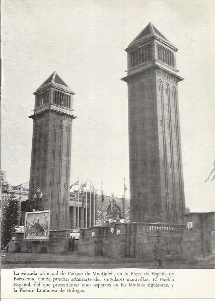 LAMINA 51420: Torres Venecianas de Montjuic, Barcelona