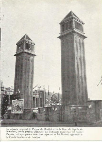 LAMINA 51420: Torres Venecianas de Montjuic, Barcelona