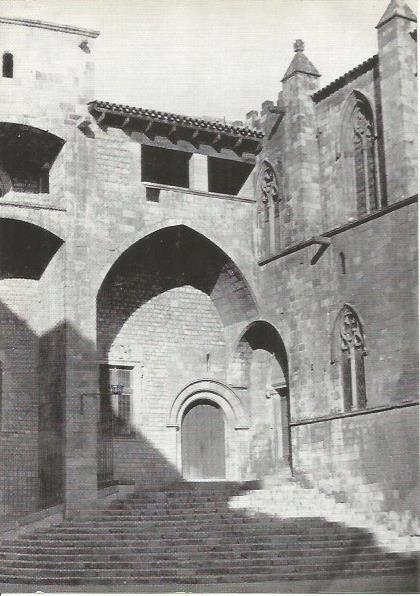 LAMINA 51418: Escalinata del Palau Reial en Barcelona