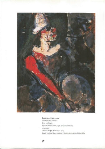LAMINA 51367: Clown au tambour, por Rouault