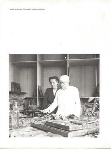 LAMINA 51360: Rouault con su hija Isabelle en 1953