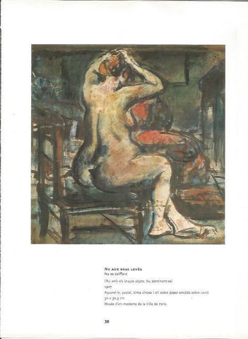 LAMINA 51368: Nu aux bras leves, por Rouault