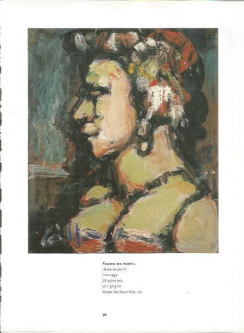 LAMINA 51383: Femme de profil, por Rouault