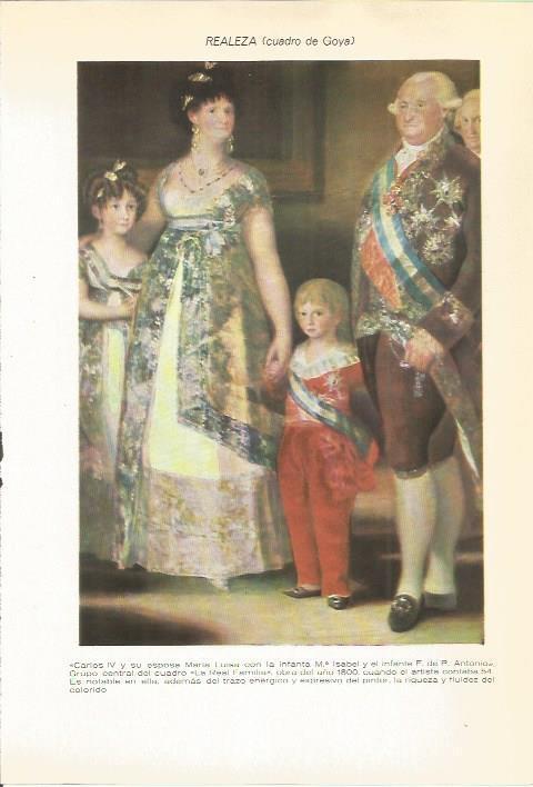 LAMINA 51501: Carlos IV y su familia, por Goya