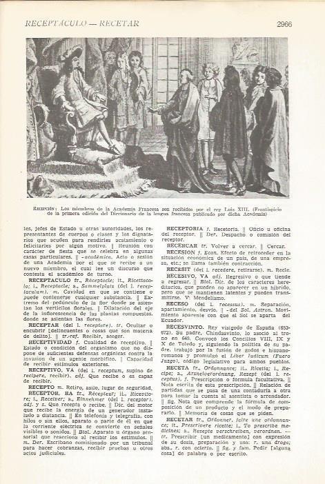 LAMINA 51498: Dibujo del Diccionario de la lengua Francesa 