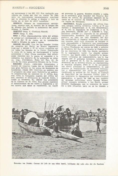 LAMINA 51471: Canoa del jefe de una tribu bantu en Rodesia