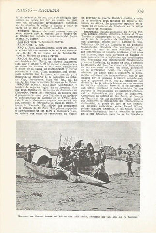 LAMINA 51471: Canoa del jefe de una tribu bantu en Rodesia