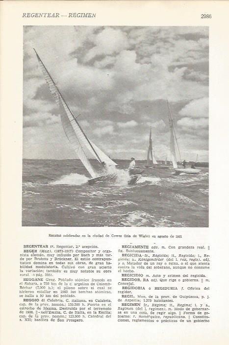 LAMINA 51493: Regatas de Cowes en 1951