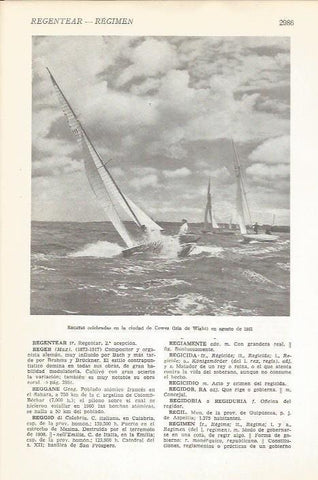 LAMINA 51493: Regatas de Cowes en 1951