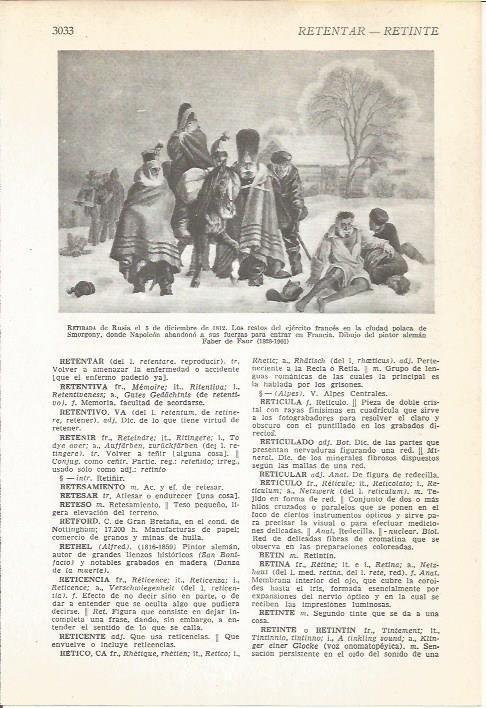 LAMINA 51476: Retirada del ejercito de Francia de Rusia el 8 de diciembre de 1812