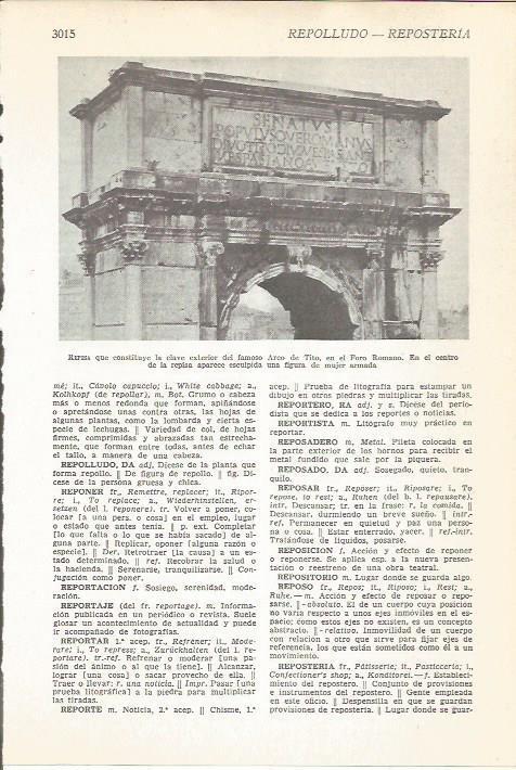 LAMINA 51482: Detalle del Arco de Tito en Roma