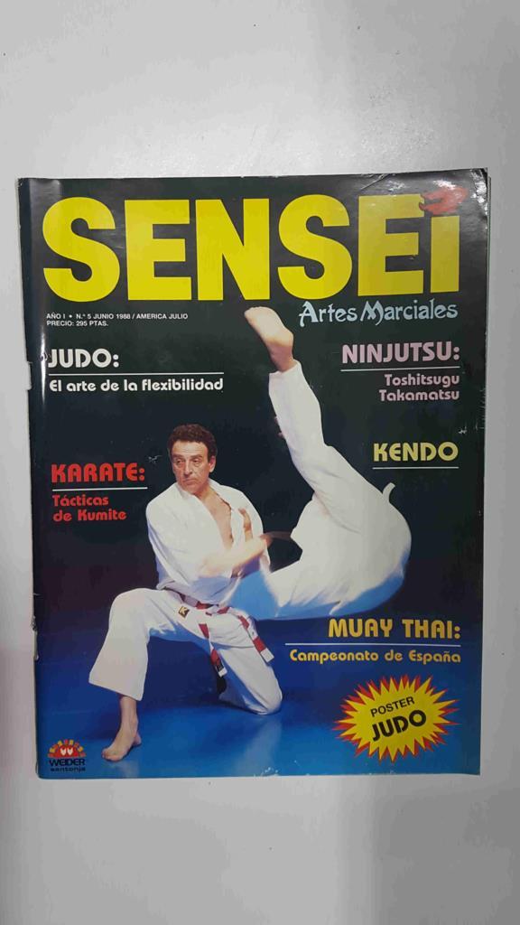 Revista: Sensei año I num 5 junio 1988. Artes Marciales - Incluye poster  de Judo - Muay Thai: Campeonato de España, Kendo: el arte de la espada