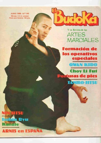 Revista: El Budoka num 140, junio 1986. Revista Artes Marciales - Formacion de los operativos especiales, Arnis: el arte filipino del baston de combate