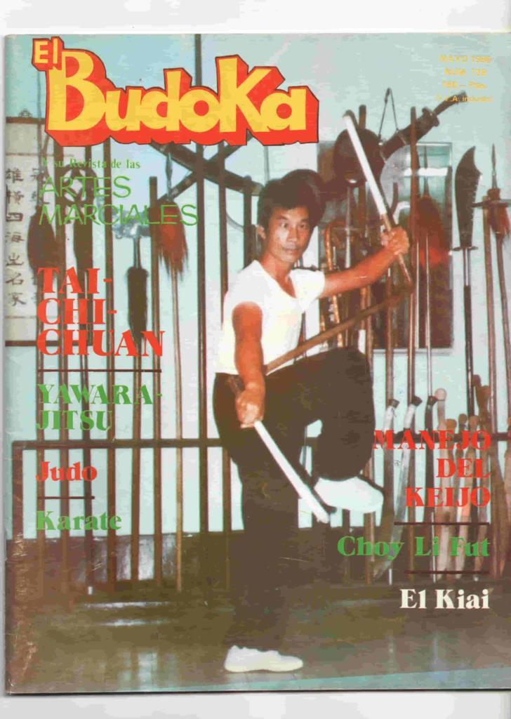 Revista: El Budoka num 139, mayo 1986. Revista Artes Marciales. Portada: Maestro Lee Koon Hung. Las tecnicas de defensa personal de Bruce Lee, ataques variados