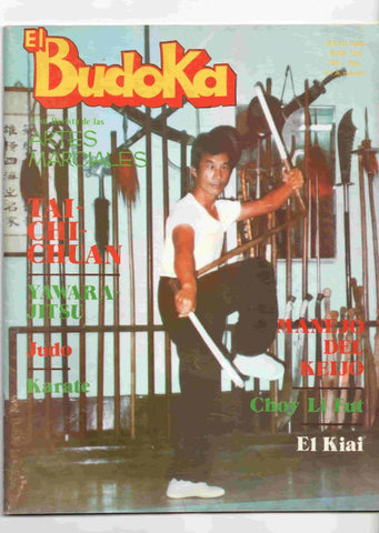 Revista: El Budoka num 139, mayo 1986. Revista Artes Marciales. Portada: Maestro Lee Koon Hung. Las tecnicas de defensa personal de Bruce Lee, ataques variados