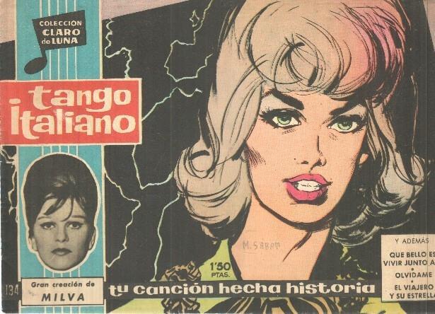 Claro de Luna numero 134: Tango italiano (Milva) (numerado 2 en trasera)