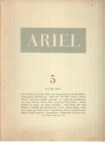 Ariel Revista de les Arts 05 Any I (Septiembre 1946) CATALÁN