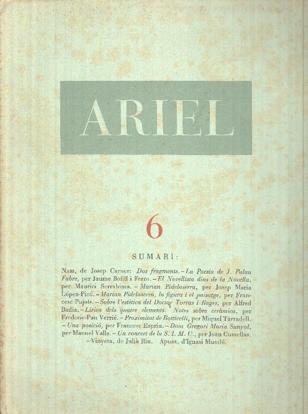 Ariel Revista de les Arts 06 Any I (Octubre 1946) CATALÁN