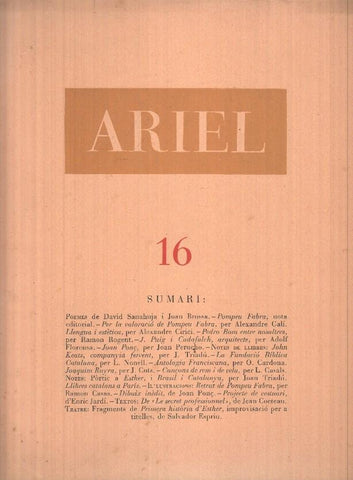 Ariel Revista de les Arts 16 Any III (abril 1948) CATALÁN
