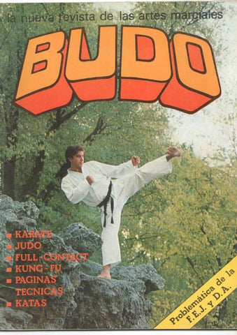 Revista: Budo num 22 año 3 (1979), la nueva revista de las artes marciales - Problematica de la F.E.J. y D.A. - Portada y articulo sobre Miguel Serrano 4º Dan Karate