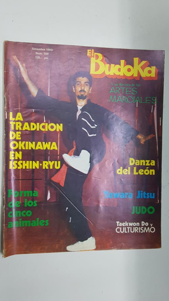 Revista: El Budoka num 109,  septiembre 1983. Revista Artes Marciales - Las armas sobles del hungar kung fu. Portada: Sifu Gaspar J. Garcia