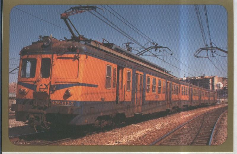 Postal 010877: Unidad electrica 436-013-7 en zaragoza, 1991