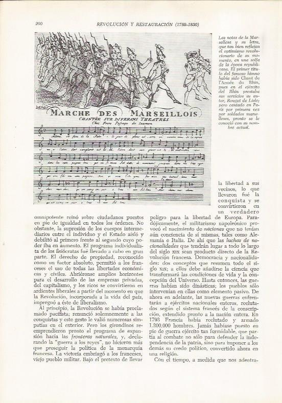 LAMINA 26109: Partitura de La Marsellesa