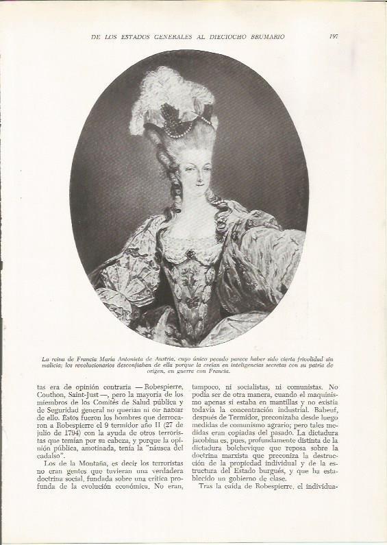 LAMINA 26108: La reina Maria Antonieta