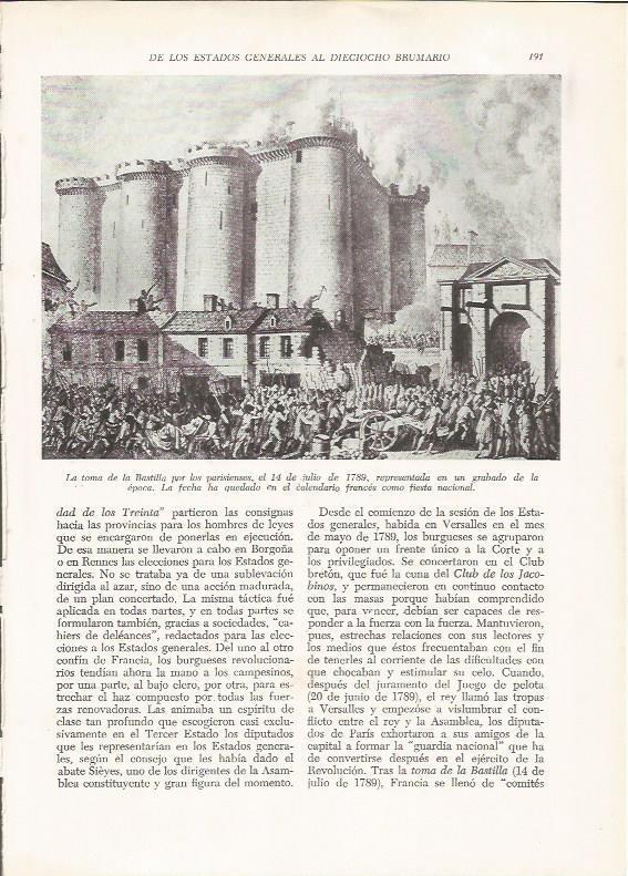 LAMINA 26105: La toma de la Bastilla