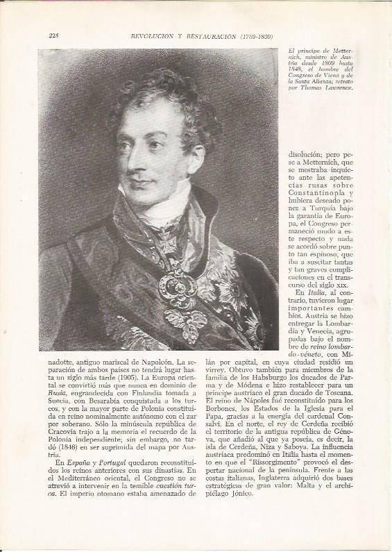 LAMINA 26120: El principe de Metternich