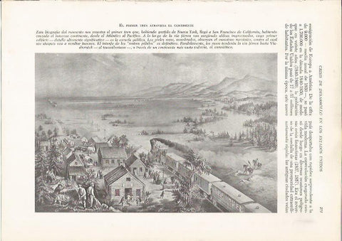 LAMINA 26140: Primer tren de Nueva York a California