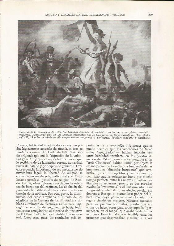 LAMINA 26125: La Libertad guiando al pueblo, por Delacroix
