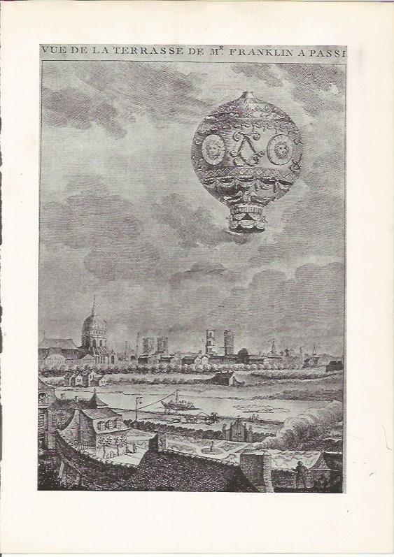 LAMINA 26095: Primer vuelo en globo en 1783