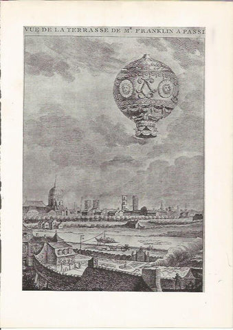 LAMINA 26095: Primer vuelo en globo en 1783