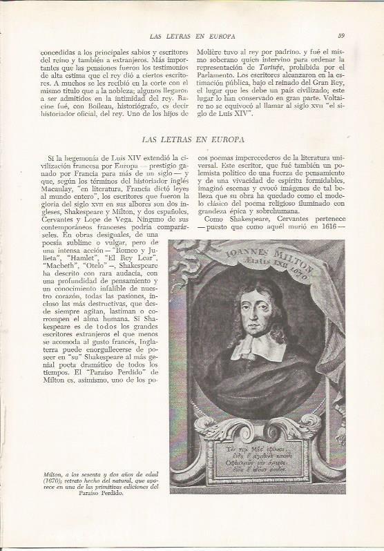 LAMINA 26055: Retrato de Milton