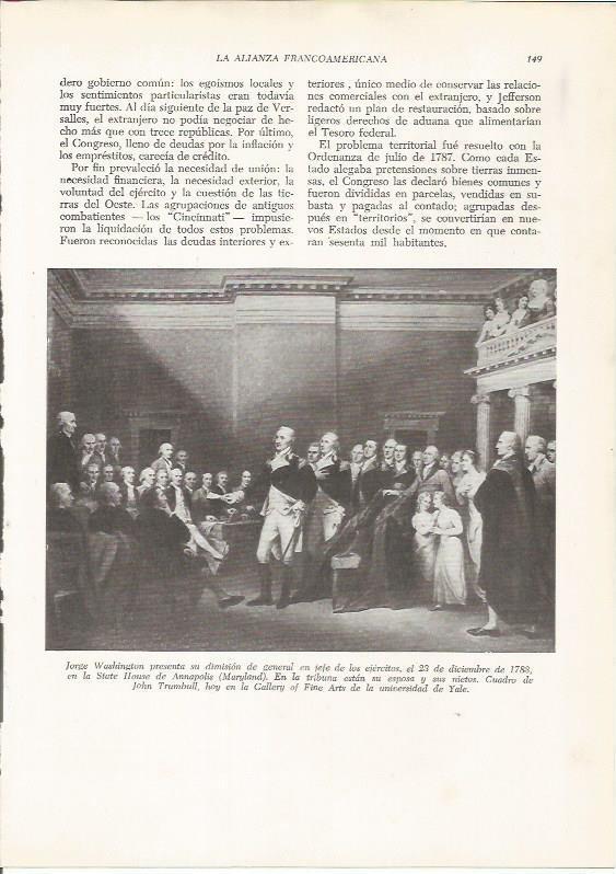 LAMINA 26091: Georges Washington presenta su dimision