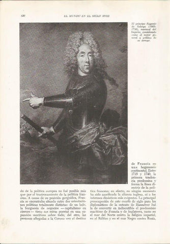 LAMINA 26080: El principe Eugenio de Saboya
